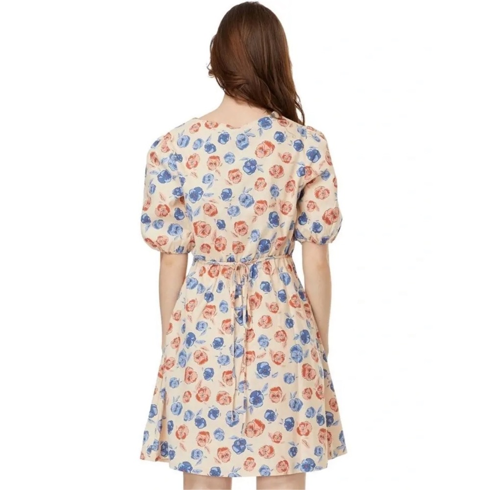 PRINCESS HIGHWAY Clara Cream Floral Linen Blend Puff Sleeve Dress Plus Size 16 - Picture 2 of 12